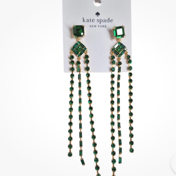 New Kate Spade Shimmy Fringe Earrings - Picture 7 of 8